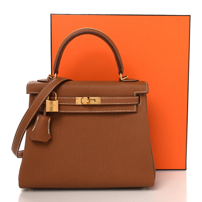 Hermes Togo Kelly Retourne 25 Gold 11 of 11