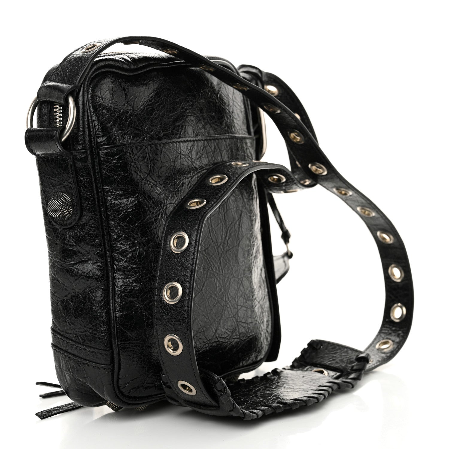 Balenciaga Agneau Arena Le Cagole Crossbody Bag Black 4 of 10