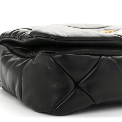 Prada Nappa Metal Quilted Small Patchwork System Flap Bag Black 9 of 11