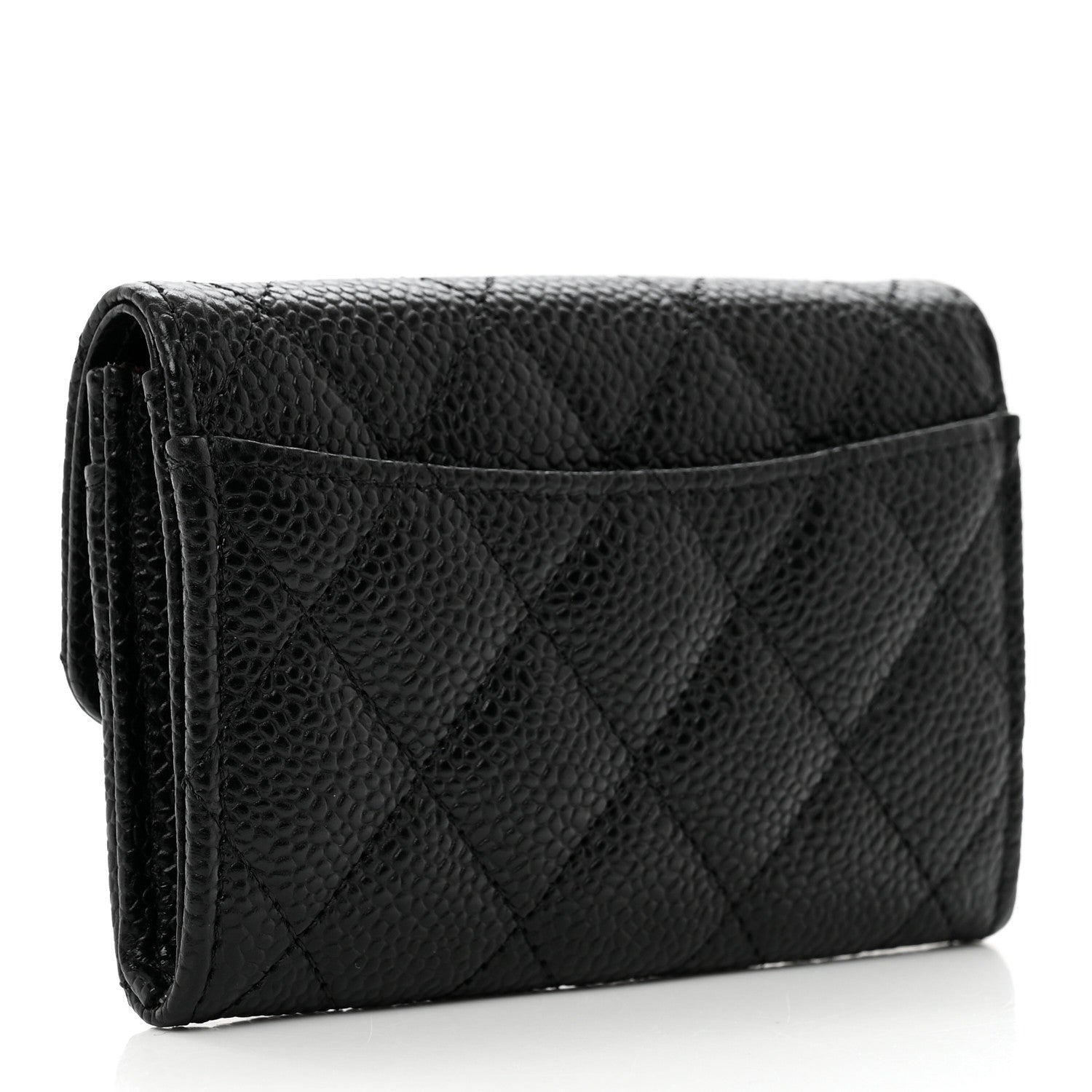 Chanel Caviar Quilted Flap Card Holder Black 3 of 9