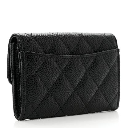 Chanel Caviar Quilted Flap Card Holder Black 3 of 9