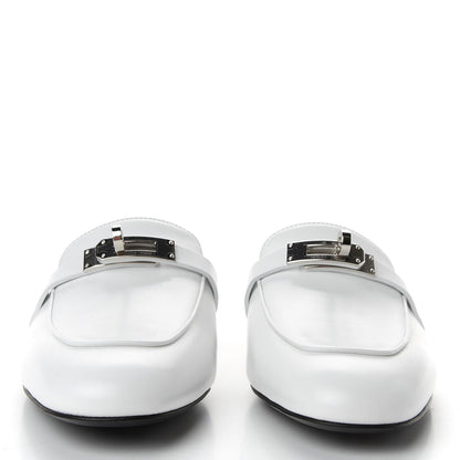 Hermes Calfskin Oz Mules 37 White 2 of 10