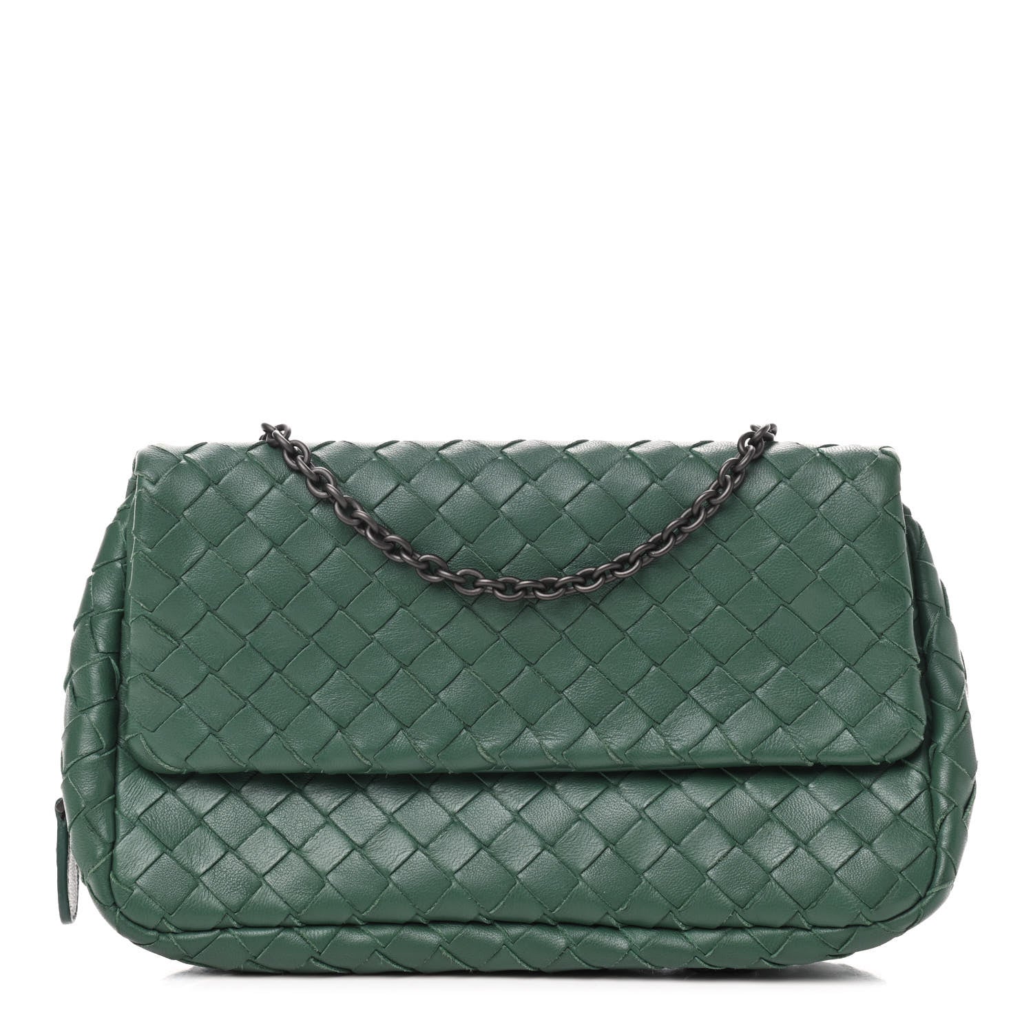 Bottega Veneta Nappa Intrecciato Mini Chain Messenger Green 1 of 10