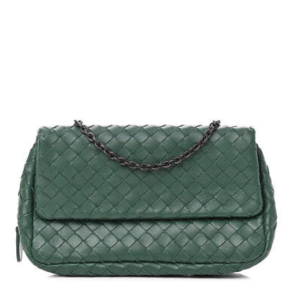 Bottega Veneta Nappa Intrecciato Mini Chain Messenger Green 1 of 10