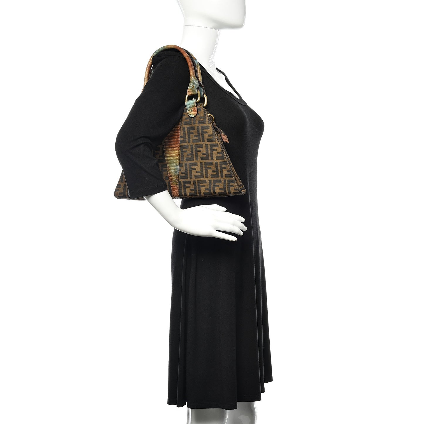Zucca Lizard Small Devil Trapezio Tote Tobacco