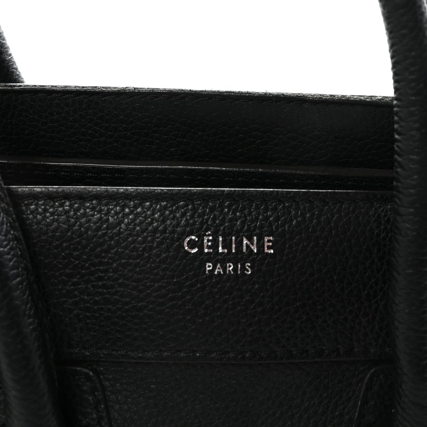 Drummed Calfskin Micro Luggage Black