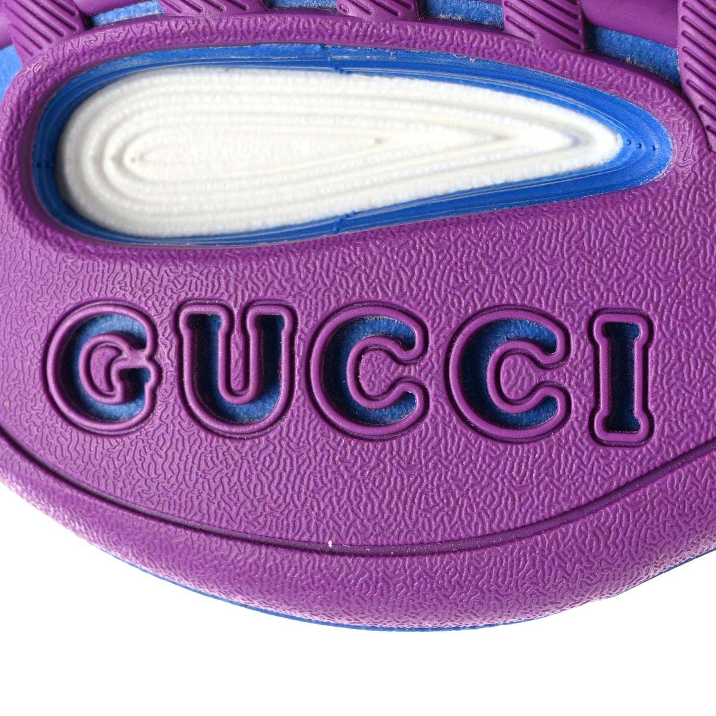 Technical Knit Fabric Waves Mens Gucci Run Sneakers 10 Great White Blue