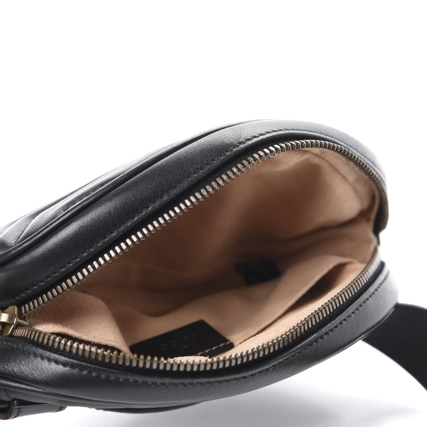 Gucci Calfskin Matelasse GG Marmont Belt Bag 95 38 Black 6 of 12