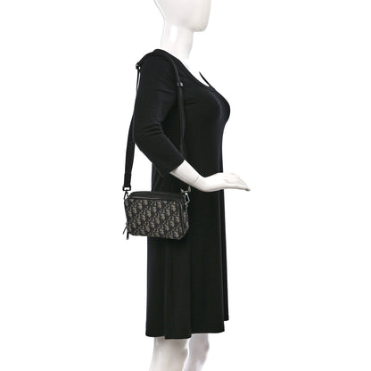 Christian Dior Oblique Pouch Beige Black 2 of 10