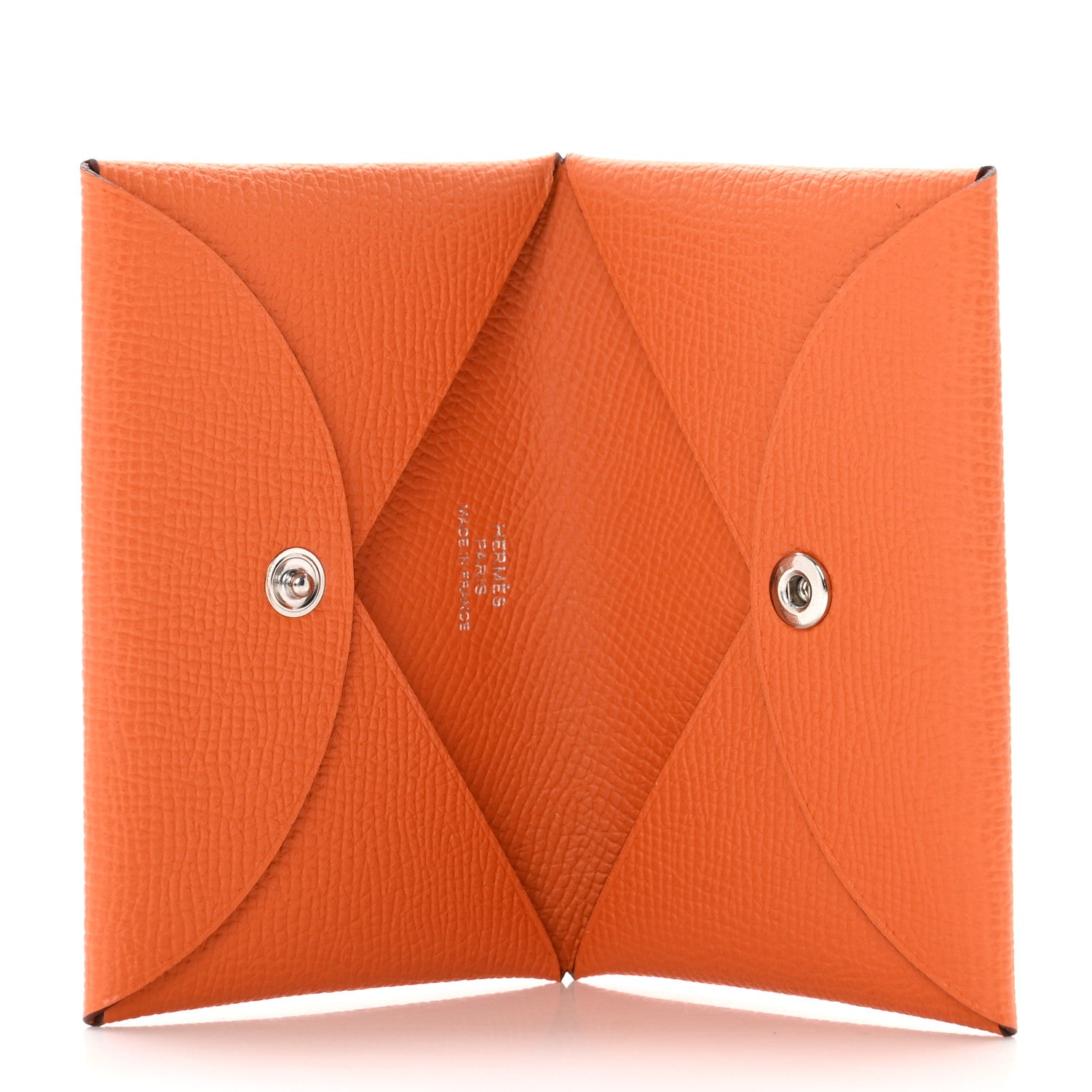 Hermes Epsom Calvi Card Case Orange 5 of 6