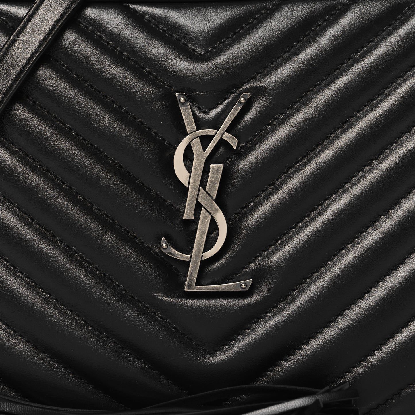 Calfskin Matelasse Monogram Lou Camera Bag Black