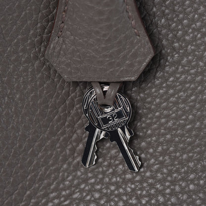 Hermes Taurillon Clemence Birkin 30 Etain 26 of 33