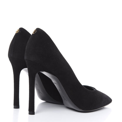 Louis Vuitton Suede Pumps 37 Black 4 of 10