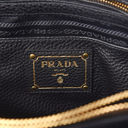Prada Vitello Daino Tote Black 6 of 9