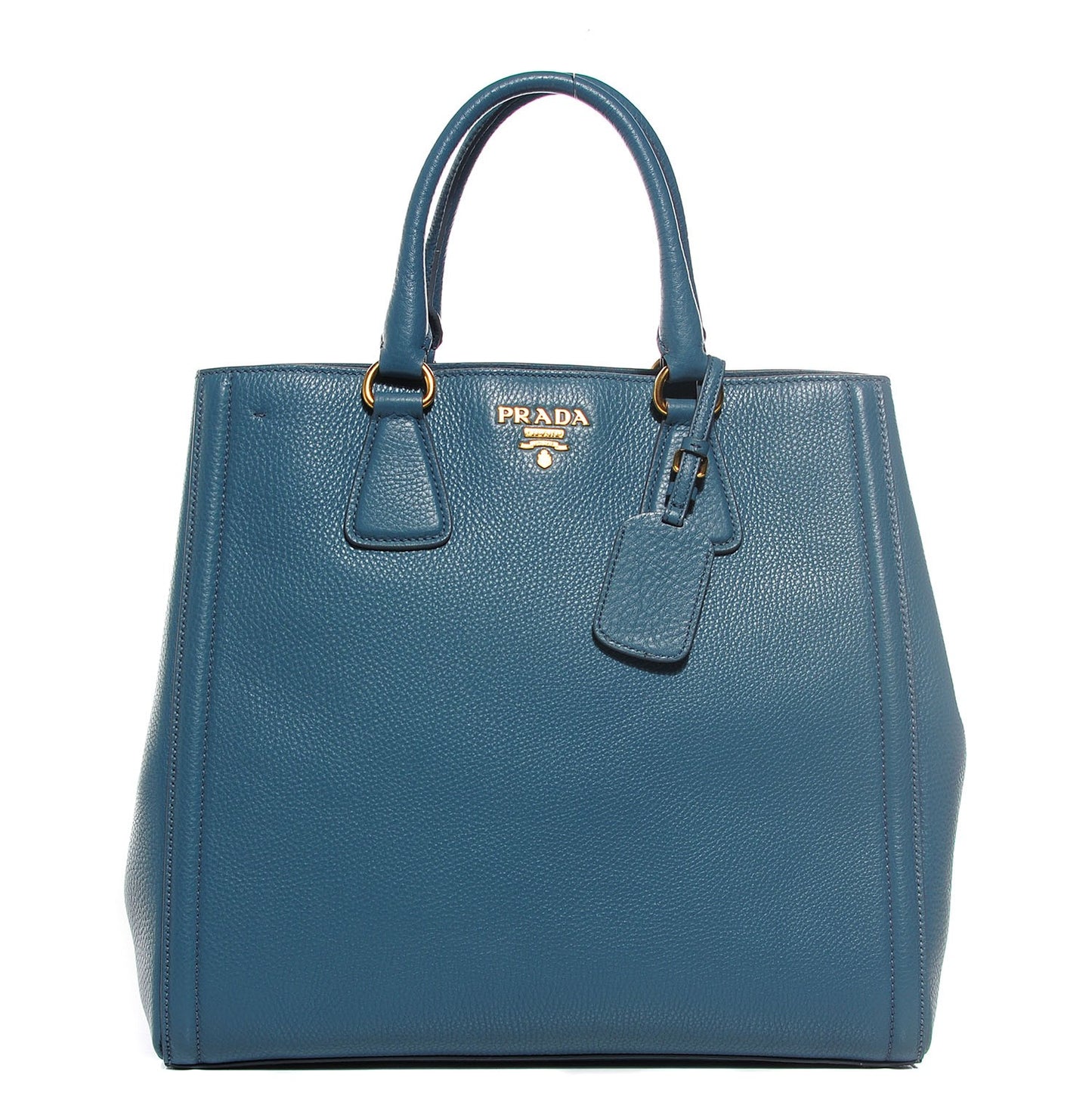 Vitello Daino Large Shopping Tote Marine
