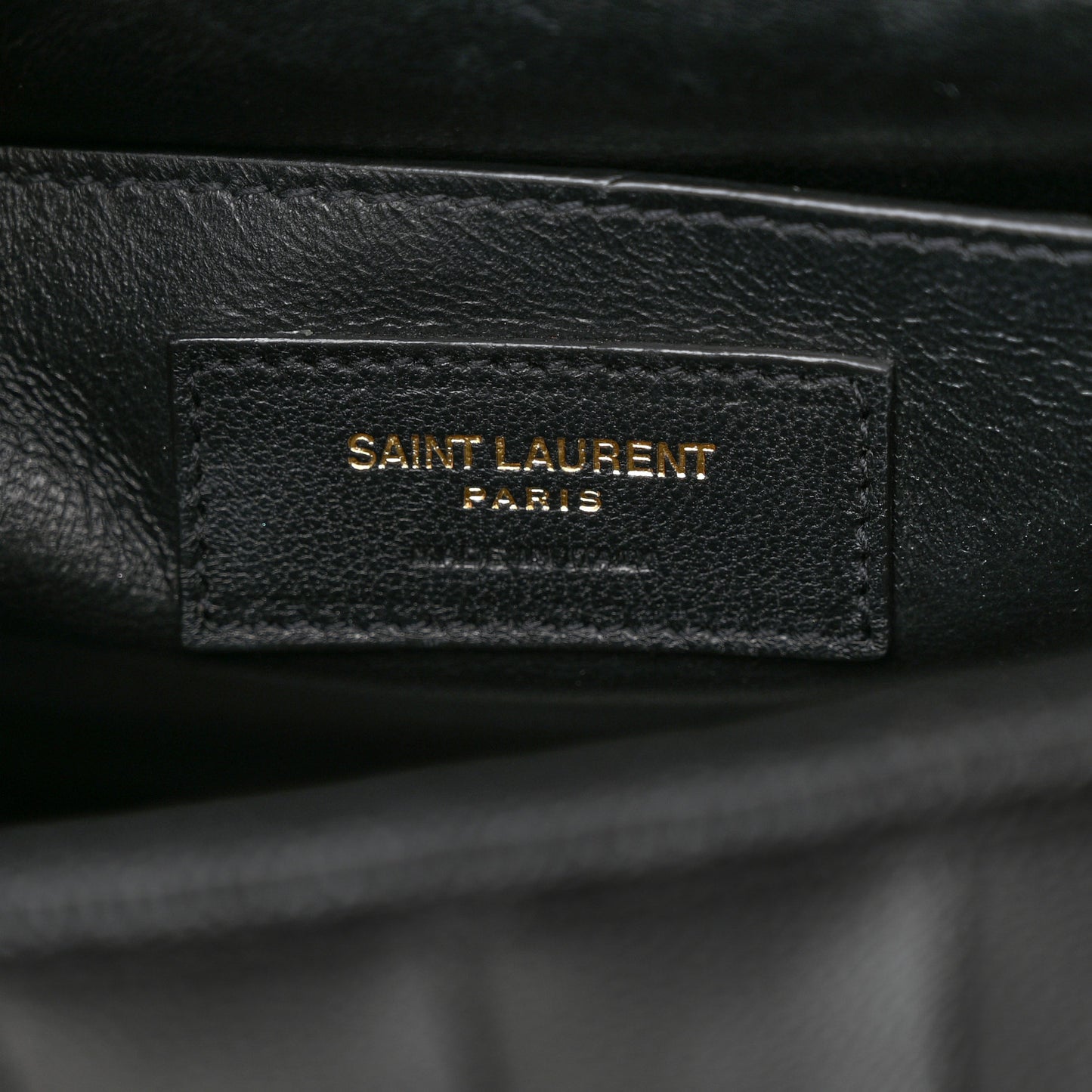 Grain De Poudre Matelasse Monogram Medium Vicky Chain Bag Black