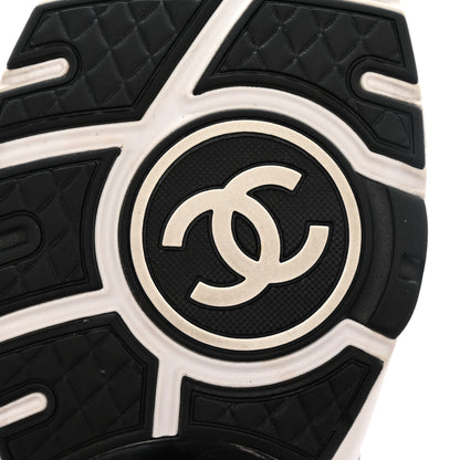 Chanel Fabric Suede Calfskin CC Sneakers 40.5 Grey Black 7 of 9