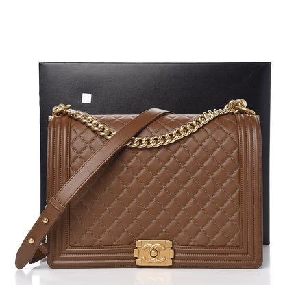 Chanel Calfskin Quilted Large Boy Flap Brown 8 of 8