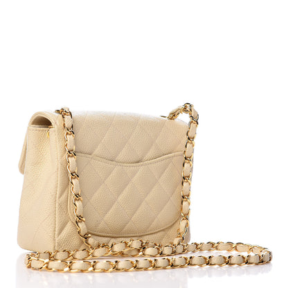 Chanel Caviar Quilted Mini Square Flap Light Beige 3 of 10
