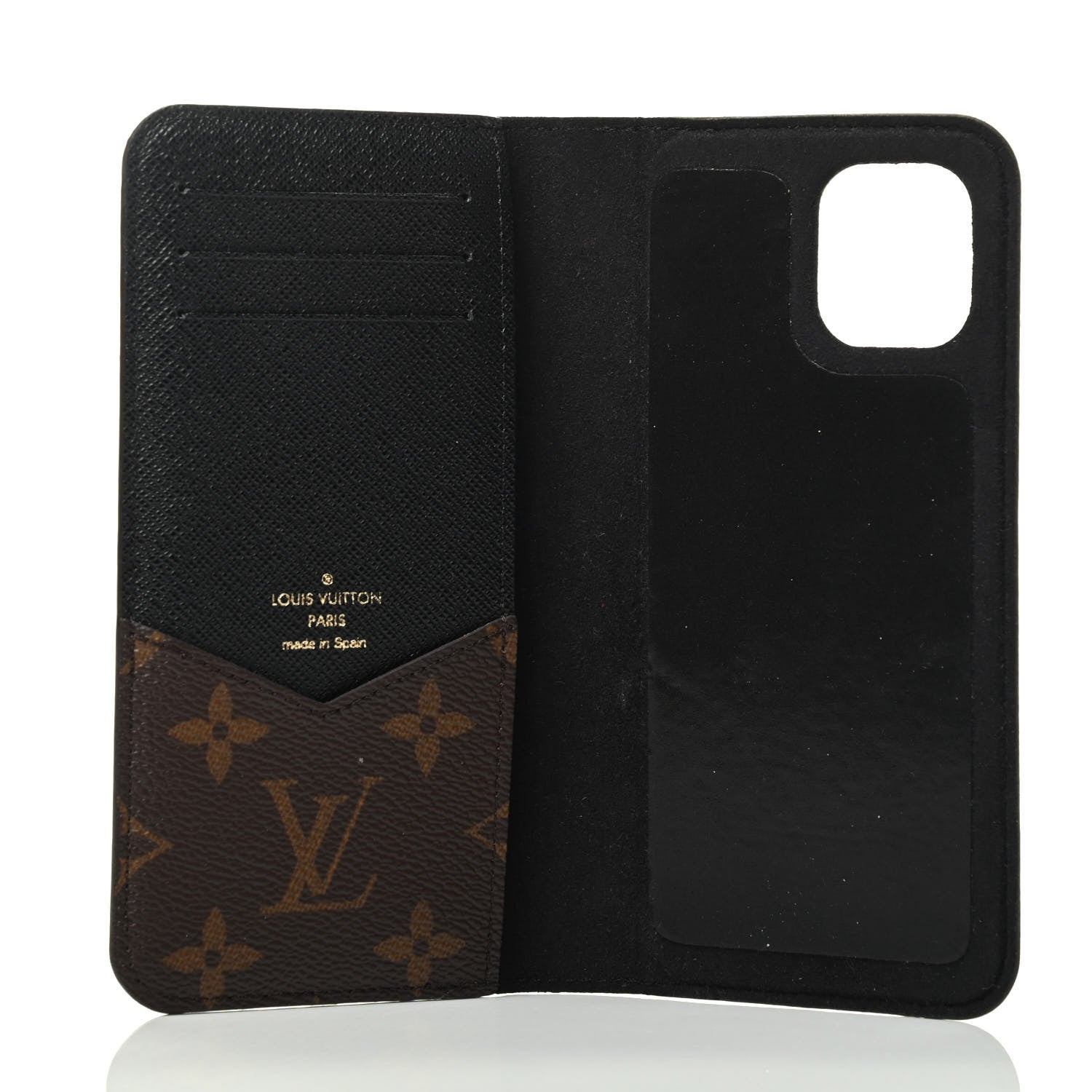 Louis Vuitton iPhone 11 ケース ブラック Louis Vuitton Monogram iPhone 11 Folio Case Black 799632