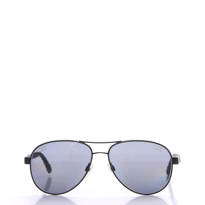 Chanel Pilot Summer Polarized Quilted Aviator Sunglasses 4204-Q Black 2 of 8