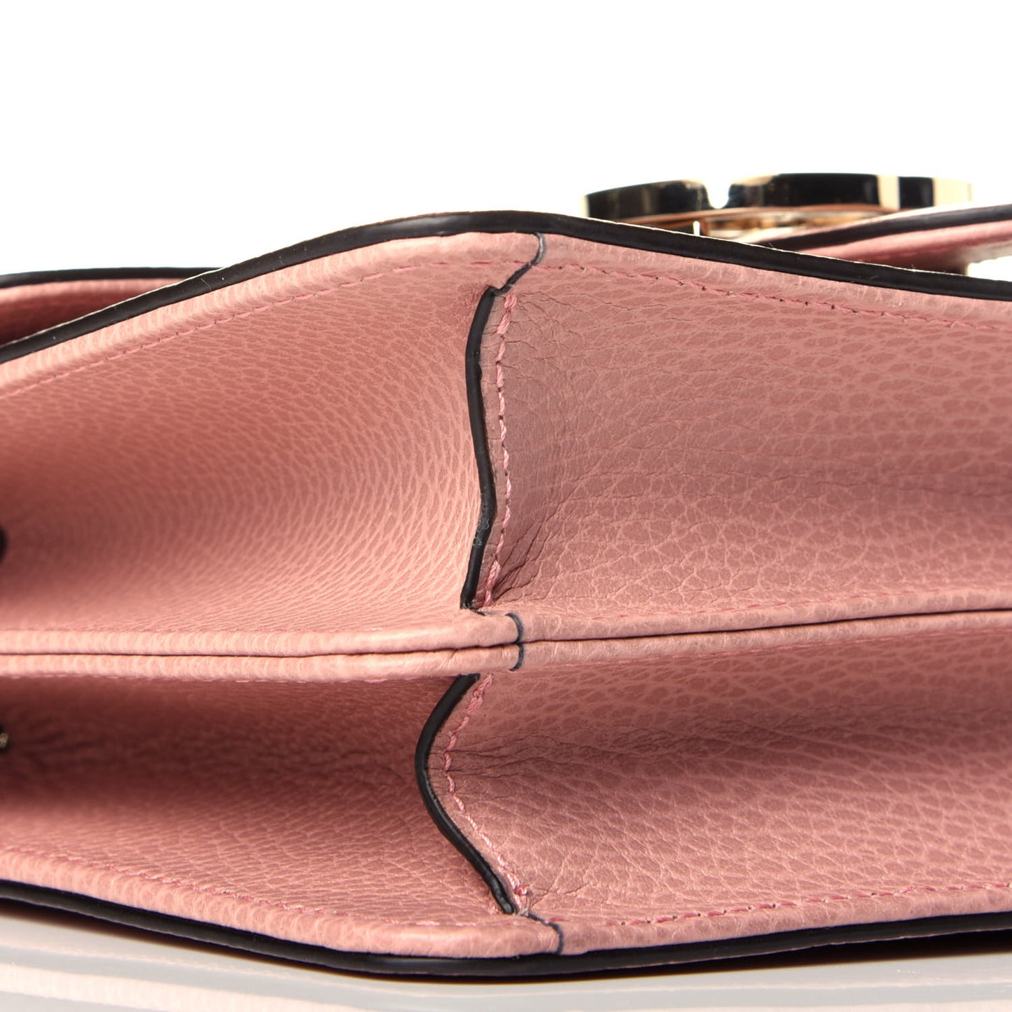 Dollar Calfskin Small Interlocking G Shoulder Bag Soft Pink