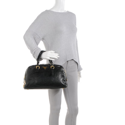 Prada Glace Calf Bowler Bag Black 2 of 10