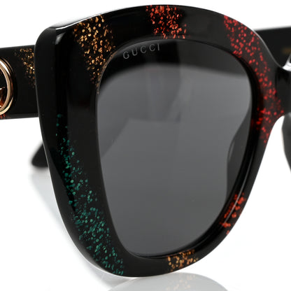 Gucci Acetate Glitter Sunglasses GG0327S Black 7 of 8