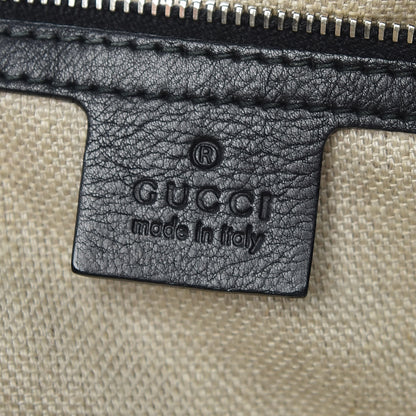 Gucci Calfskin Large Icon Bit Hobo Black 8 of 12