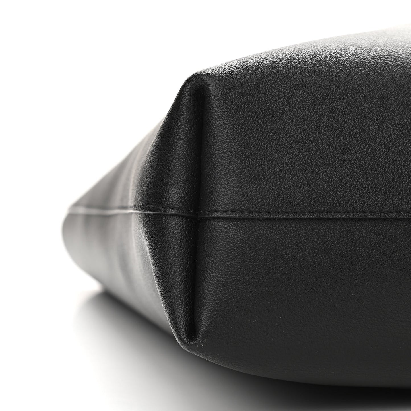 Calfskin Medium Shopper Tote Black