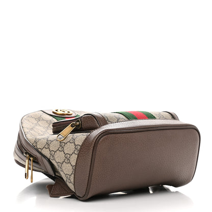 Gucci GG Supreme Monogram Calfskin Web Small Ophidia Day Backpack Beige Ebony New Acero 4 of 10