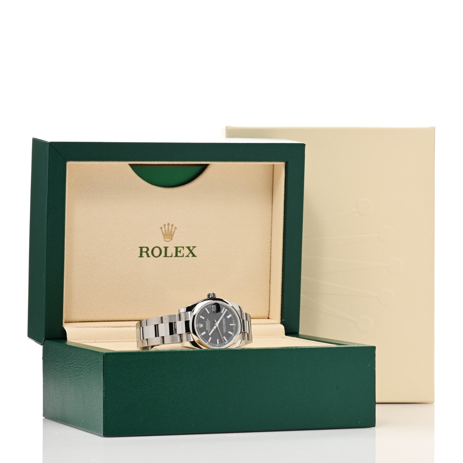 Rolex Stainless Steel 31mm Oyster Perpetual Datejust Watch Black 178240 5 of 5