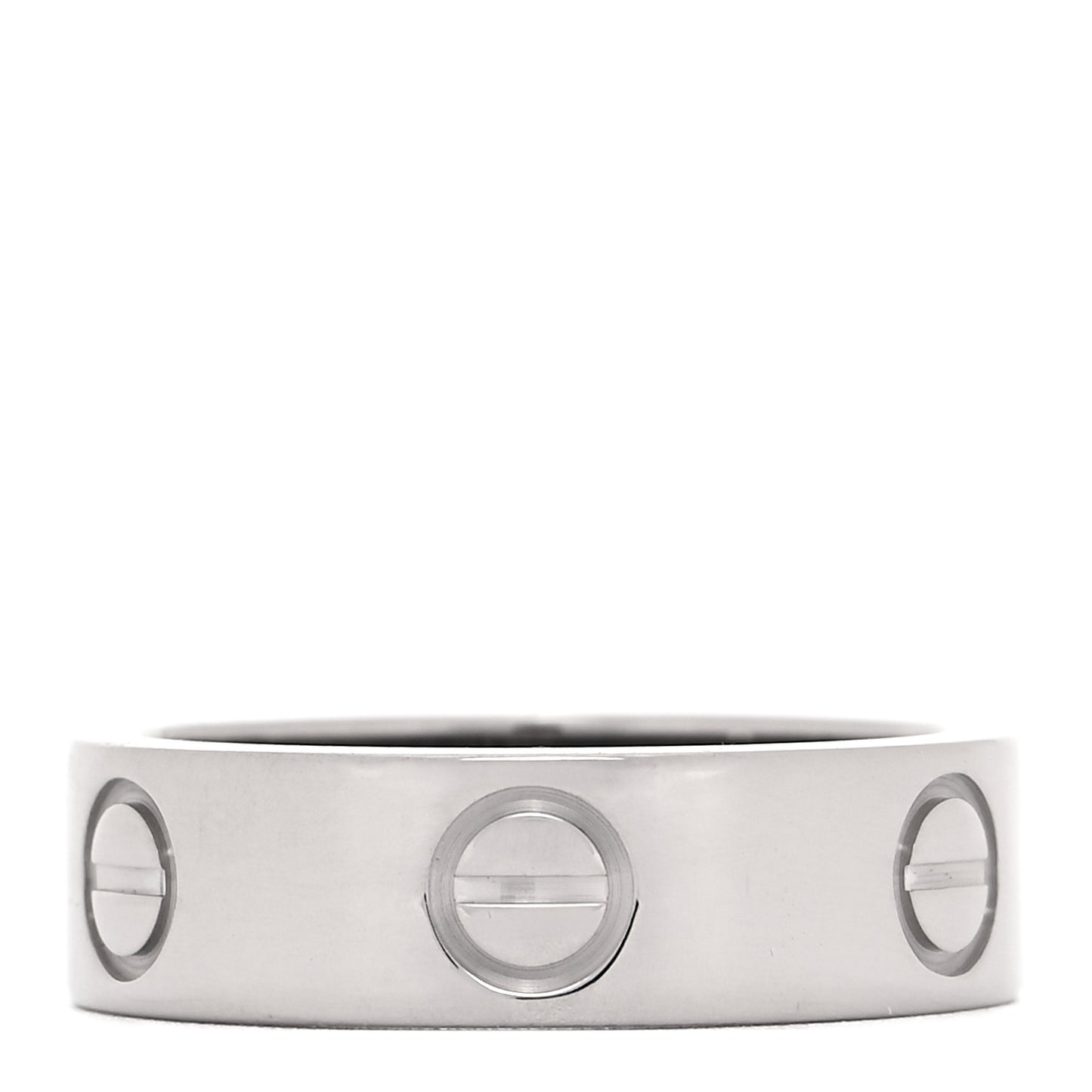 18K White Gold 5.5mm LOVE Ring 50 5.25
