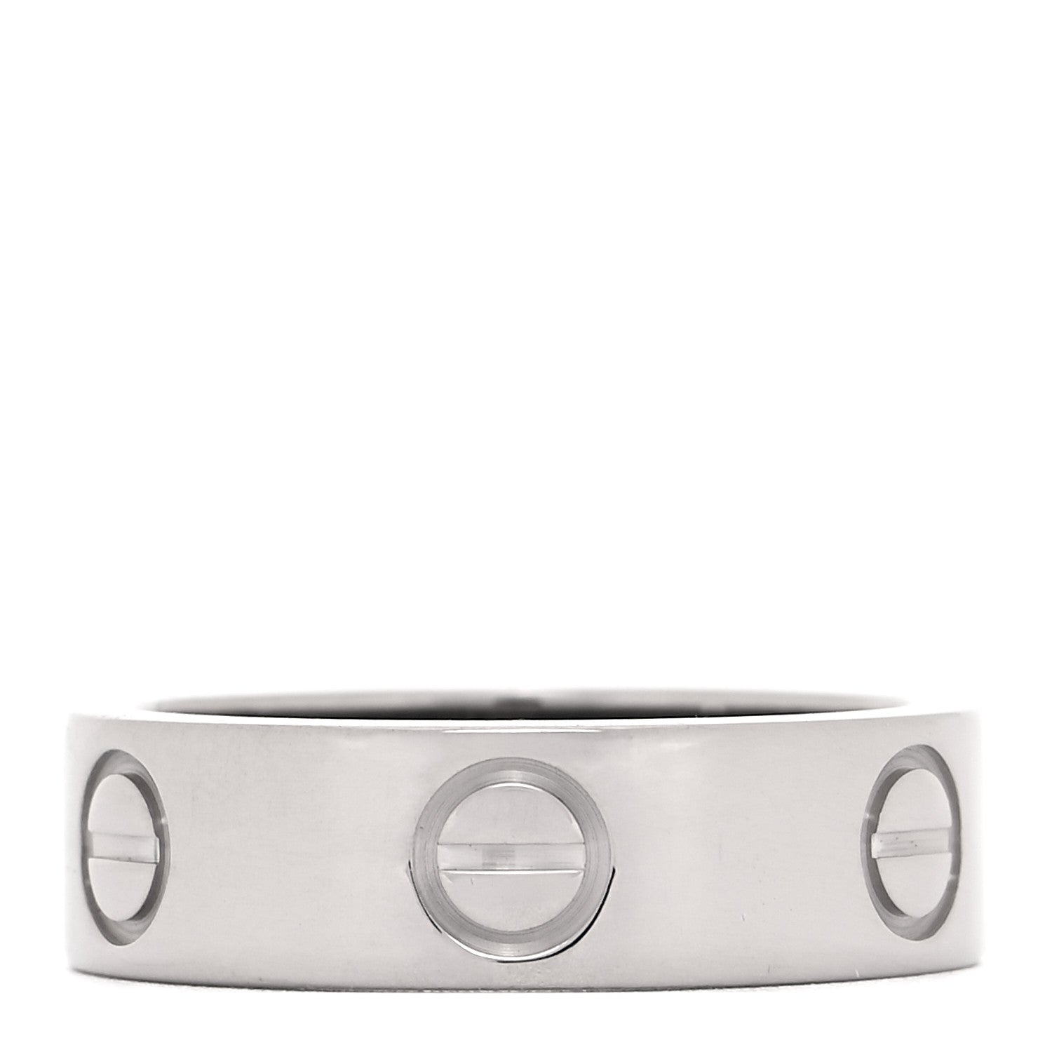 Cartier 18K White Gold 5.5mm LOVE Ring 50 5.25 1 of 4