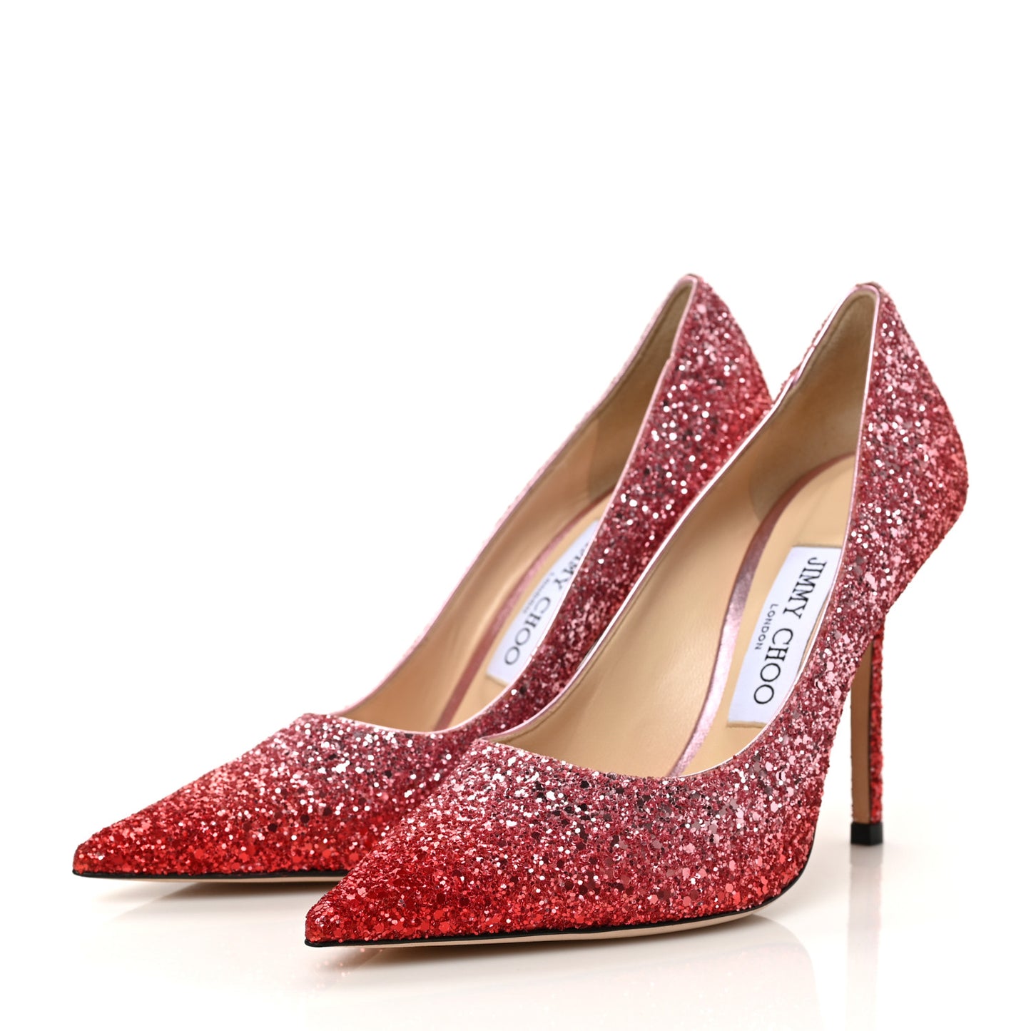 Dynamic Coarse Glitter Fabric Love 100 Pumps 36 Bubble Red