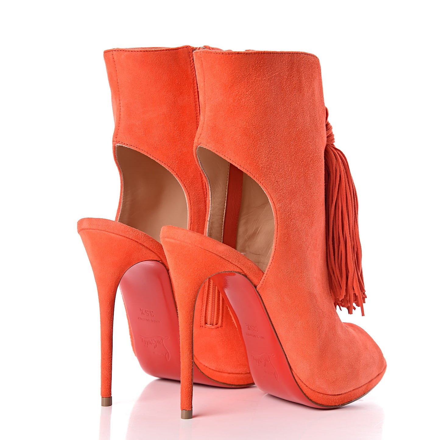 Suede Fringe Otoka 120 Booties 35.5 Capucine