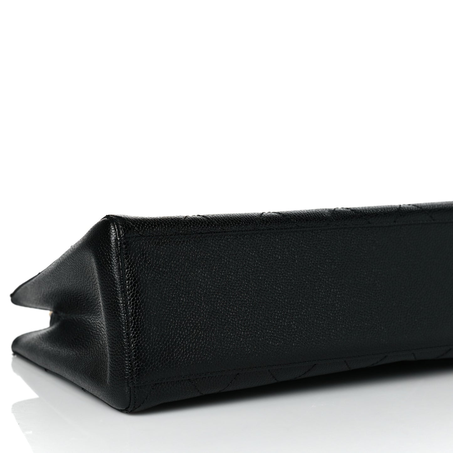 Caviar Quilted Small Tote Black