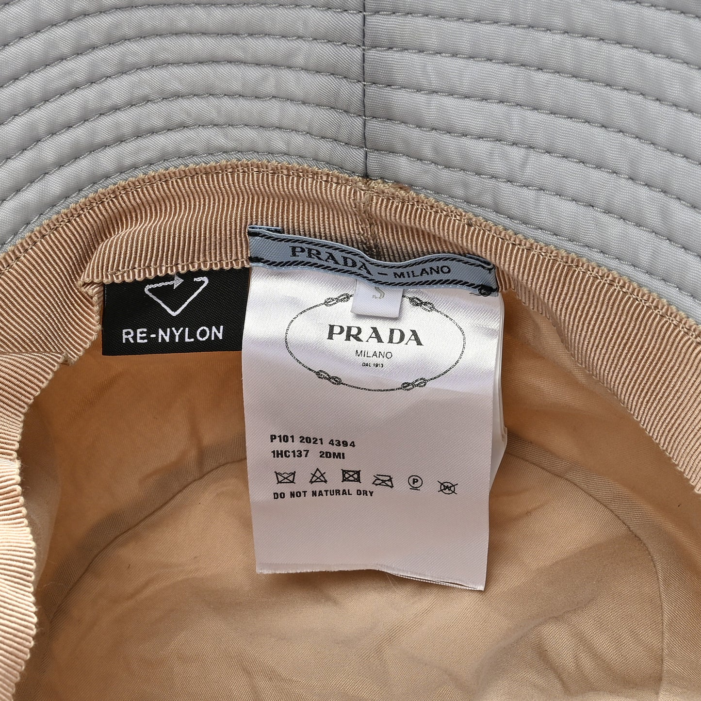 Re-Nylon Metal Triangle Logo Womens Bucket Hat S Fiordaliso