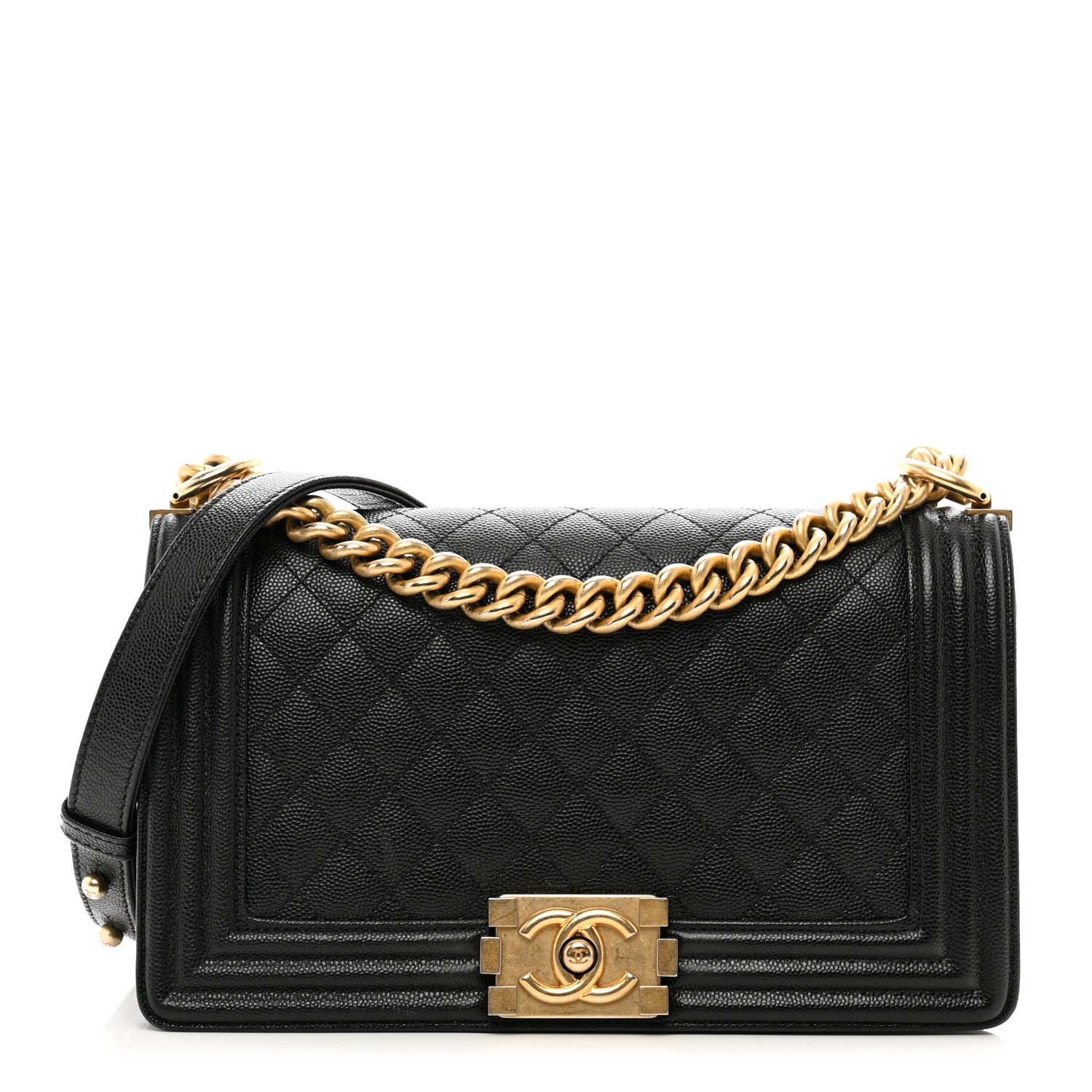 Chanel Caviar Quilted Medium Boy Flap Black 1 of 14