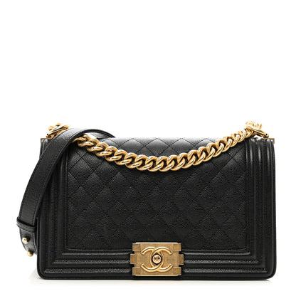 Chanel Caviar Quilted Medium Boy Flap Black 1 of 14