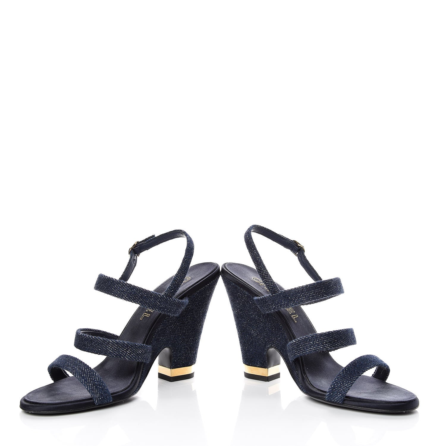 Chanel Denim Sandals 41 Dark Blue 5 of 13