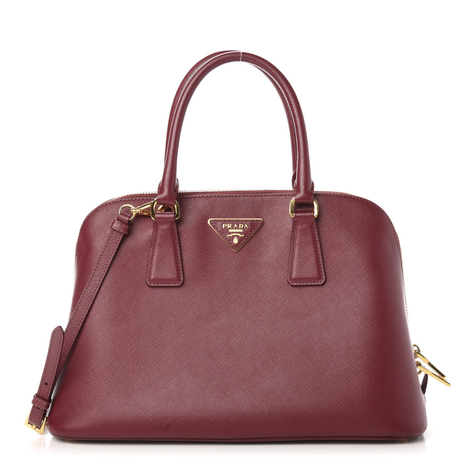 Prada Saffiano Lux Medium Promenade Tote Cherry 1 of 13