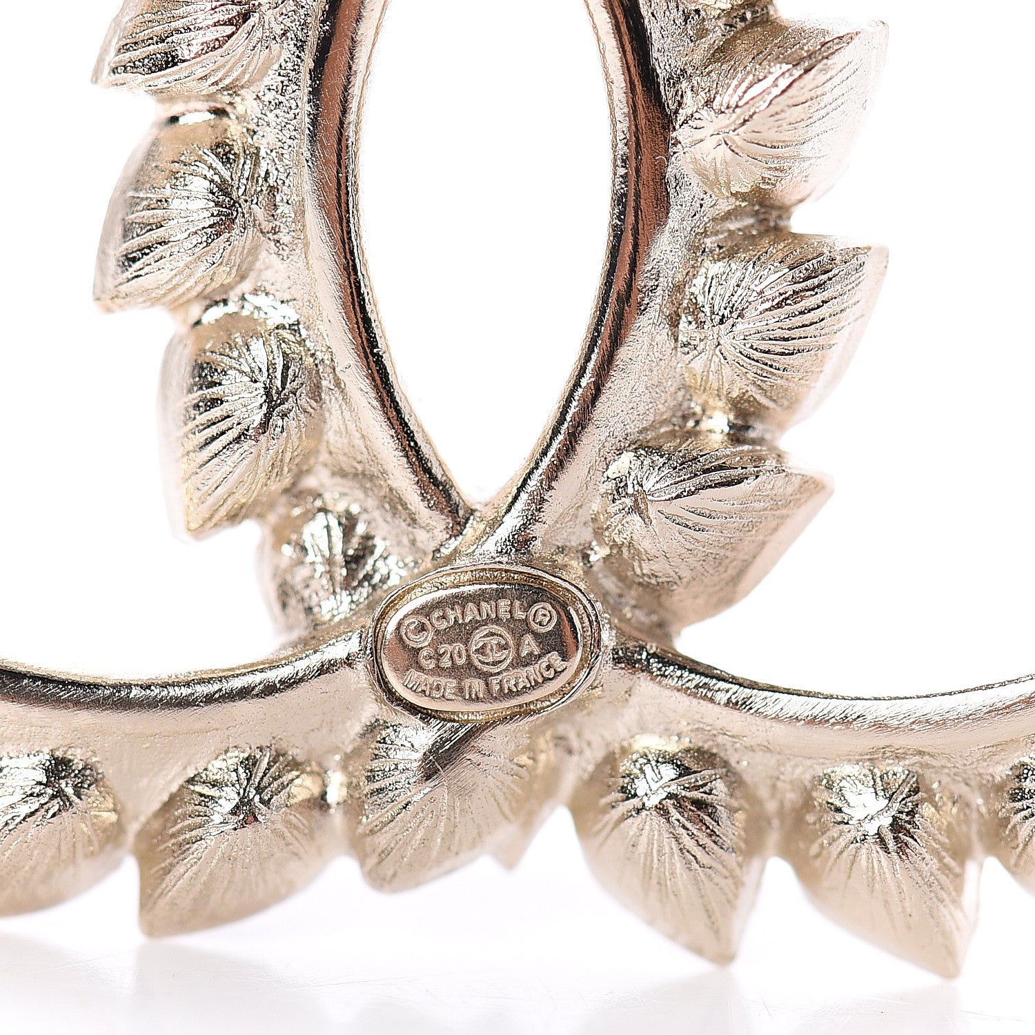 Chanel Metal Strass Crystal Dazzling Wheat CC Brooch Gold Black 3 of 4