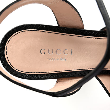 Gucci Malaga Kid Interlocking G Studs 155mm Platform Sandals 36 Perfect Black 8 of 8