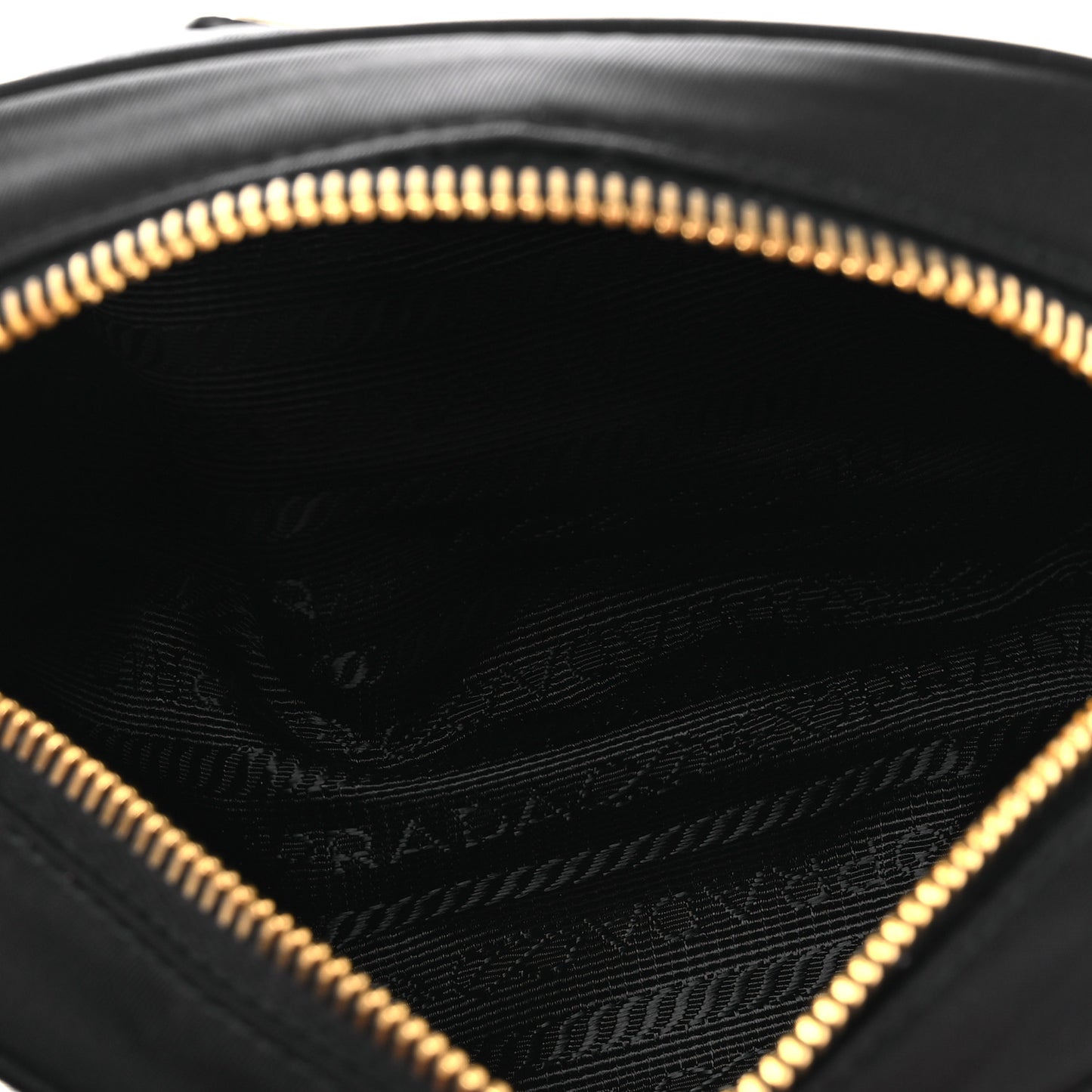 Tessuto Nylon Vela Saffiano Wristlet Black