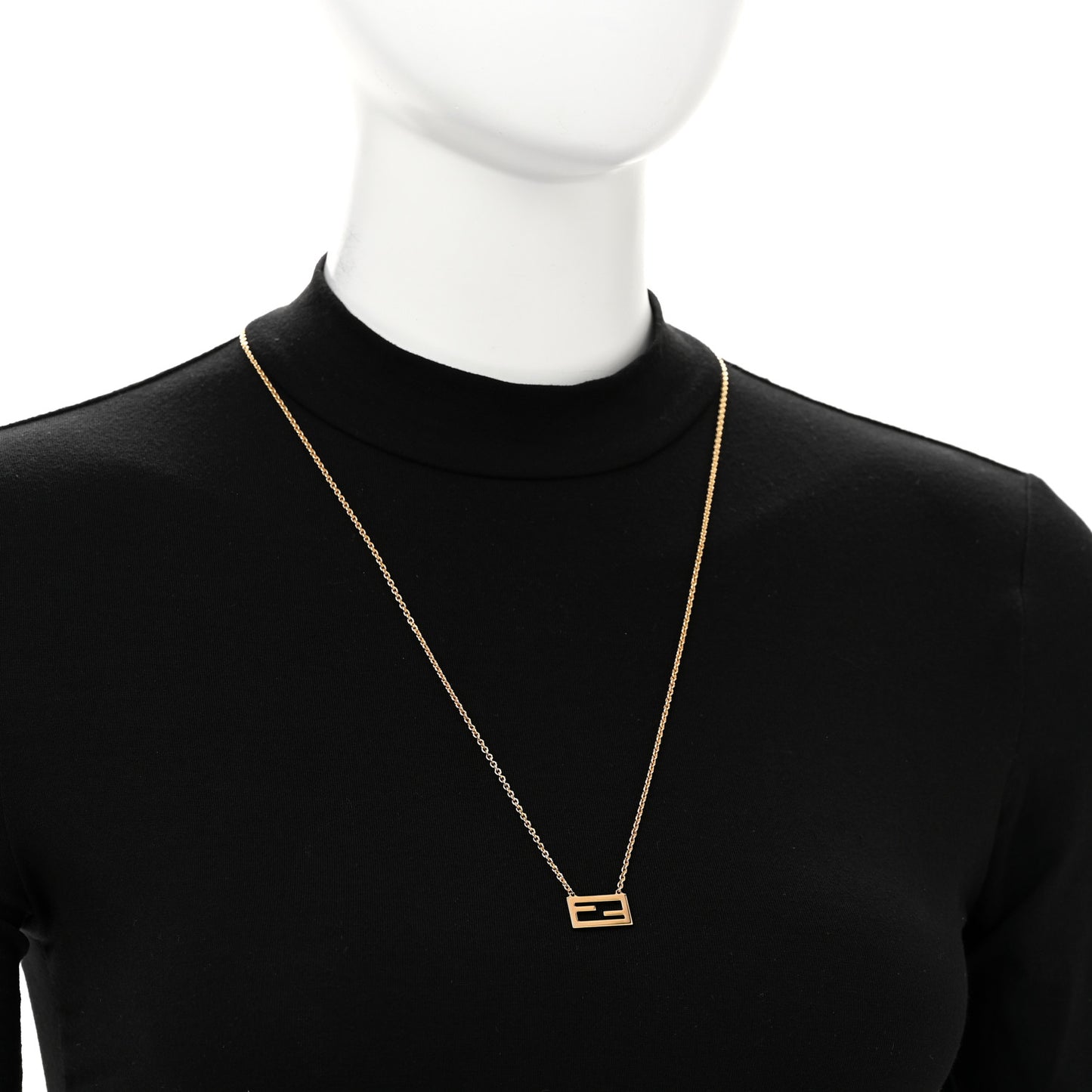 Bronze Baguette Necklace Gold
