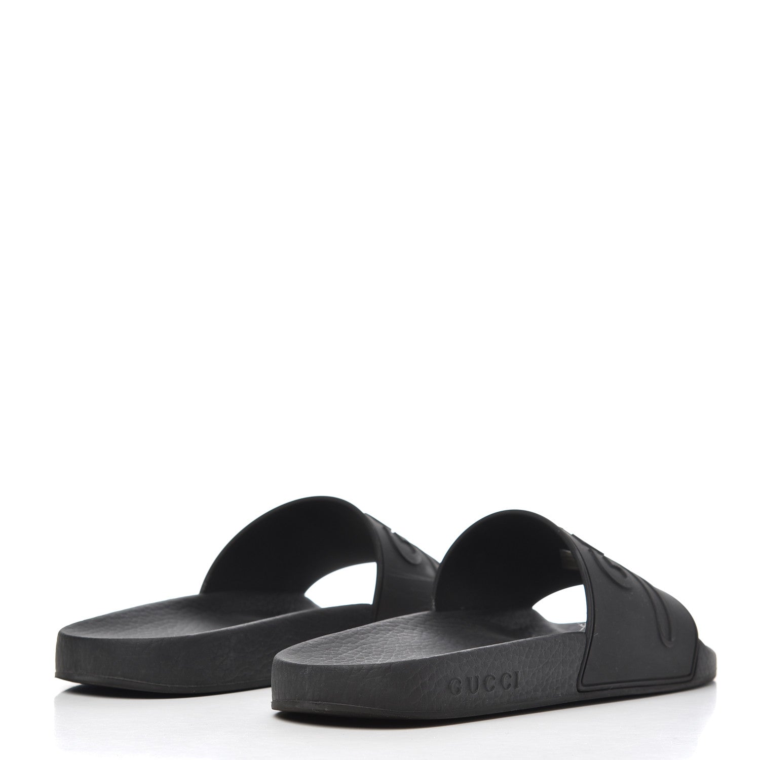 Gucci Rubber Womens Logo Slide Sandals 39 Black 4 of 15