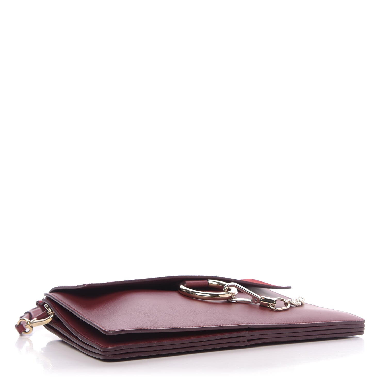 Chloe Calfskin Suede Medium Faye Shoulder Bag Plum Purple 4 of 10