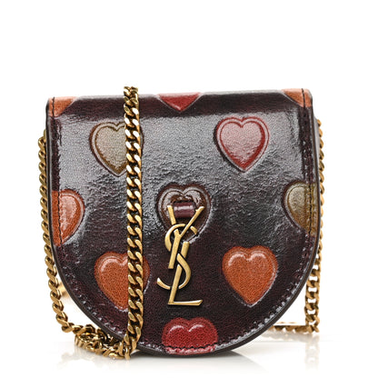 Saint Laurent Lambskin Heart Embossed Monogram Baby Kaia Crossbody Vintage Cognac 1 of 5