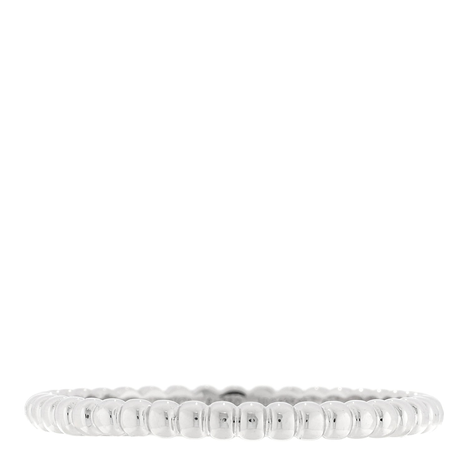 Van Cleef & Arpels 18K White Gold Small Perlee Ring 61 9.5 1 of 5